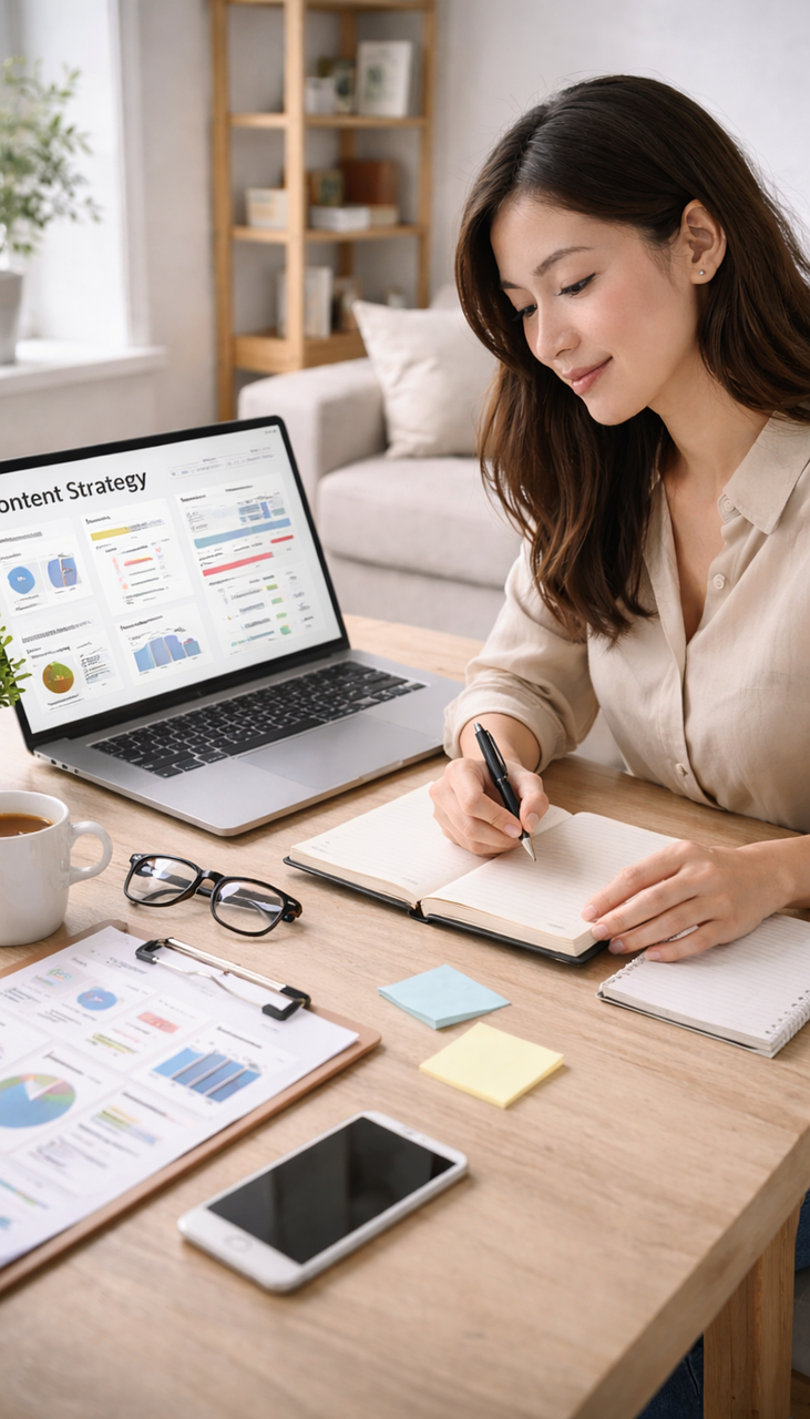 digital digital marketing, content strategy, content planning, digital marketer, marketing strategy, social media marketing, content marketing, marketing planning, laptop work, marketing analytics, business planning, digital business, freelancer, remote work, modern workspace, productivity, marketing professional, business strategy, creative professional, work from home, online business, marketing dashboard, professional workspace, generated